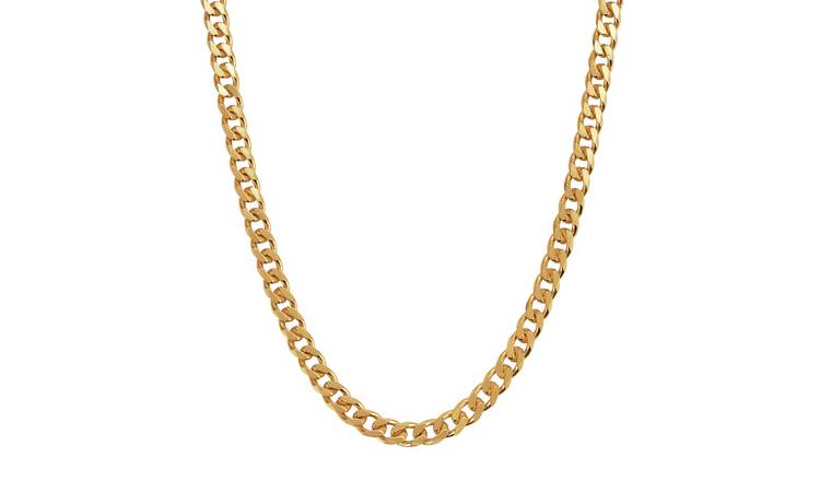 Revere 9ct gold plated curb chain necklace 20 inch, UK version