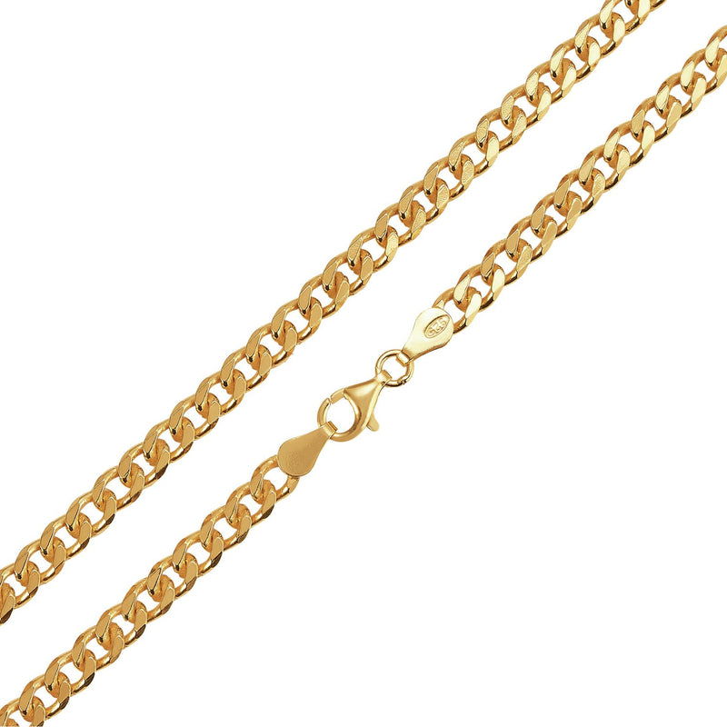 Revere 9ct gold plated curb chain necklace 20 inch, UK version