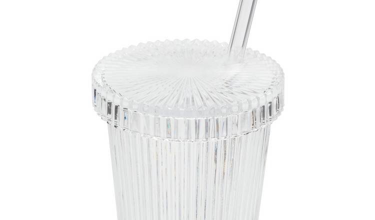 Habitat Ribbed Sipper Glass GOODS Argos