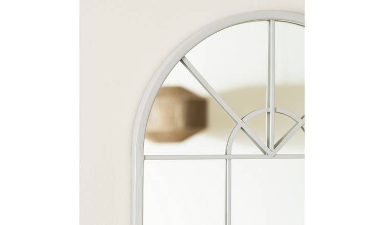 Habitat grey windowpane arch wall mirror 70x40cm - British product