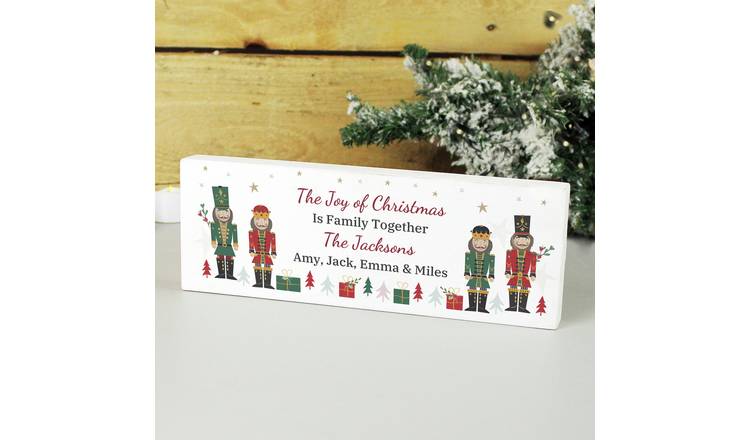 Personalised Message Nutcracker Mantel Christmas Ornament GOODS Argos