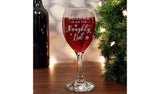 Personalised Message Naughty List Wine Glass GOODS Argos