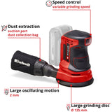 Einhell cordless orbital sander 18V Power X-Change - British product