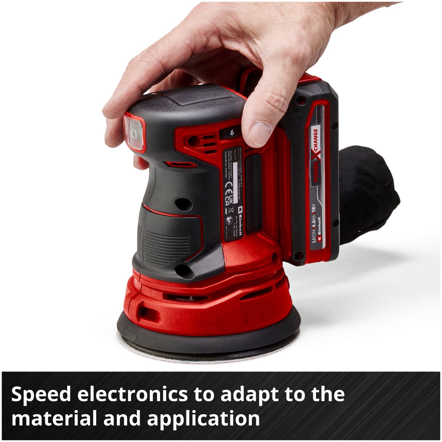 Einhell cordless orbital sander 18V Power X-Change - British product