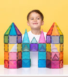 Connetix Glitter Castle Pack magnetic tiles 48 pieces - British product