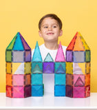 Connetix Glitter Castle Pack magnetic tiles 48 pieces - British product