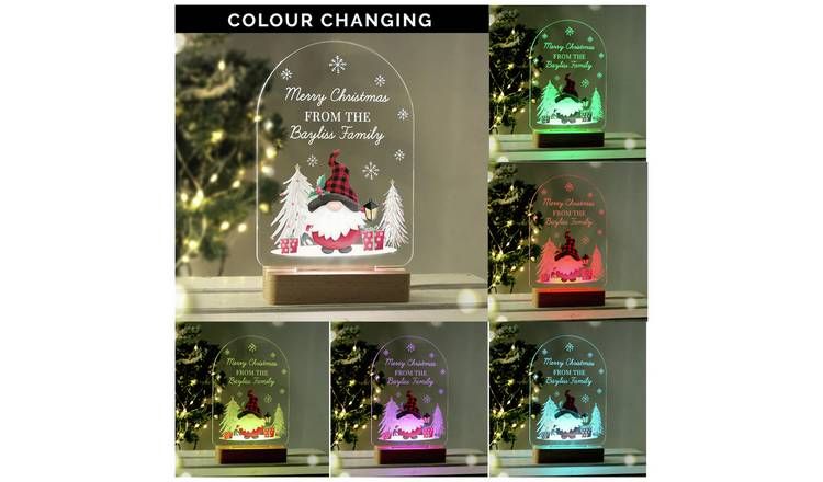 Personalised Message Gonk LED Light Christmas Ornament GOODS Argos