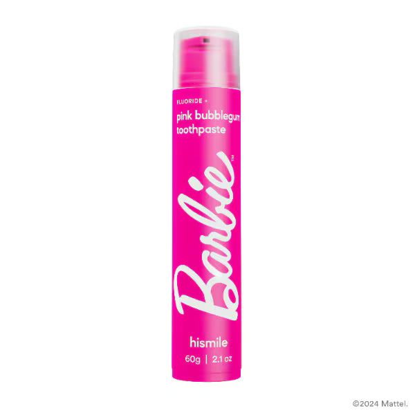 HiSmile Barbie Pink Bubblegum Toothpaste, imported from the UK