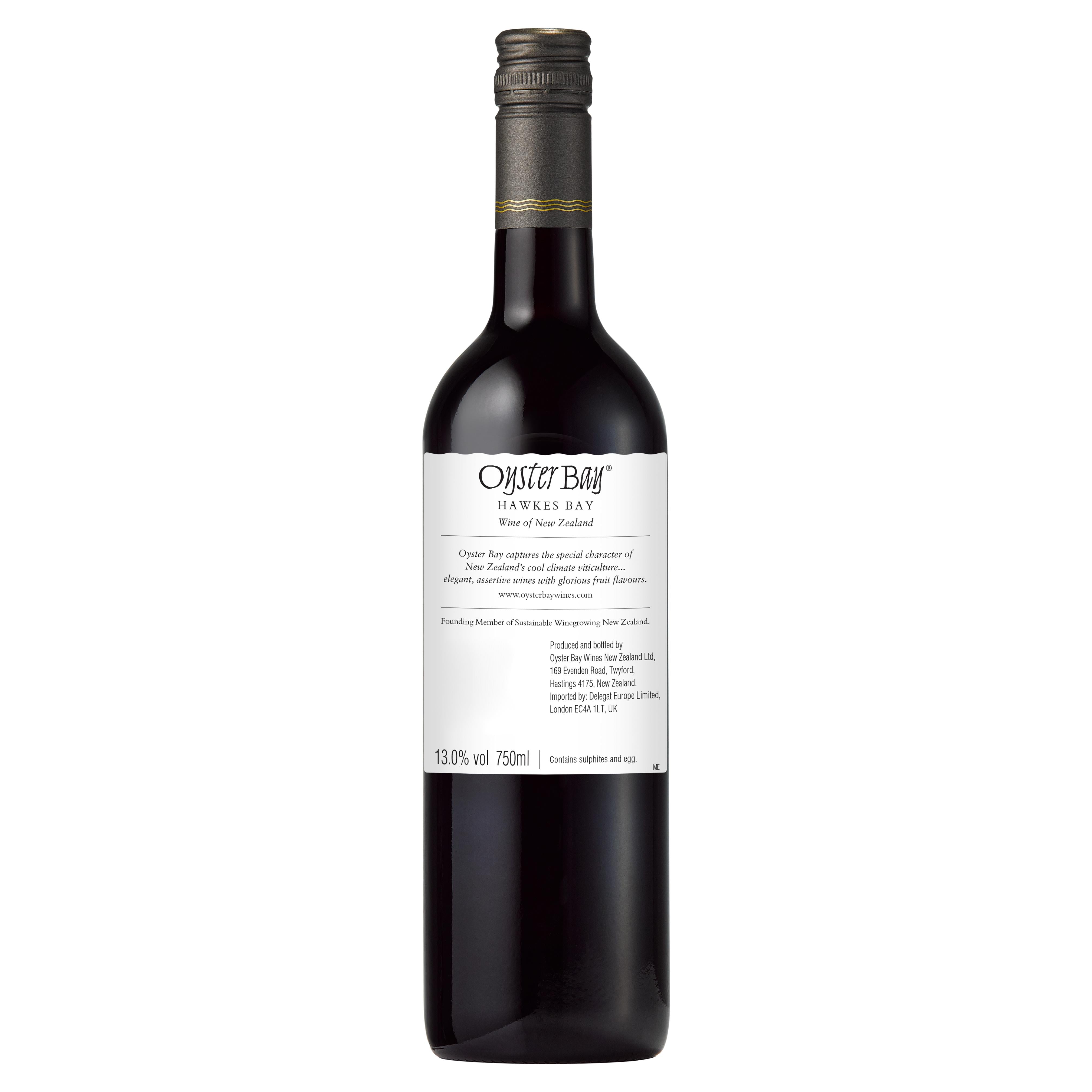 Oyster Bay Merlot red wine 75cl, UK version