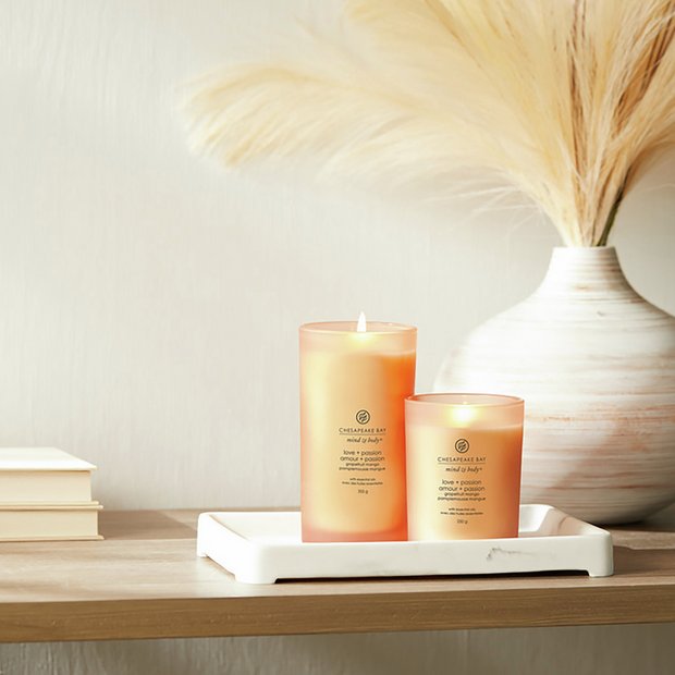 Chesapeake Bay large candle grapefruit mango 16.3cm, imported from the UK