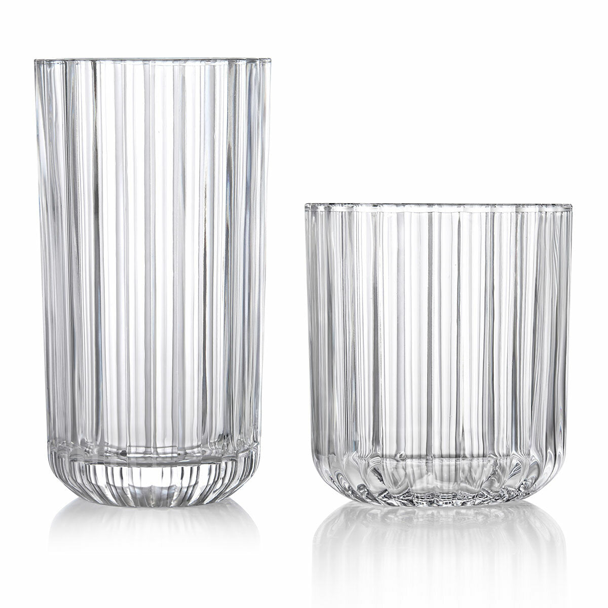 King Crystal Lotus drinkware set 16 pieces highball tumbler glasses (British brand)