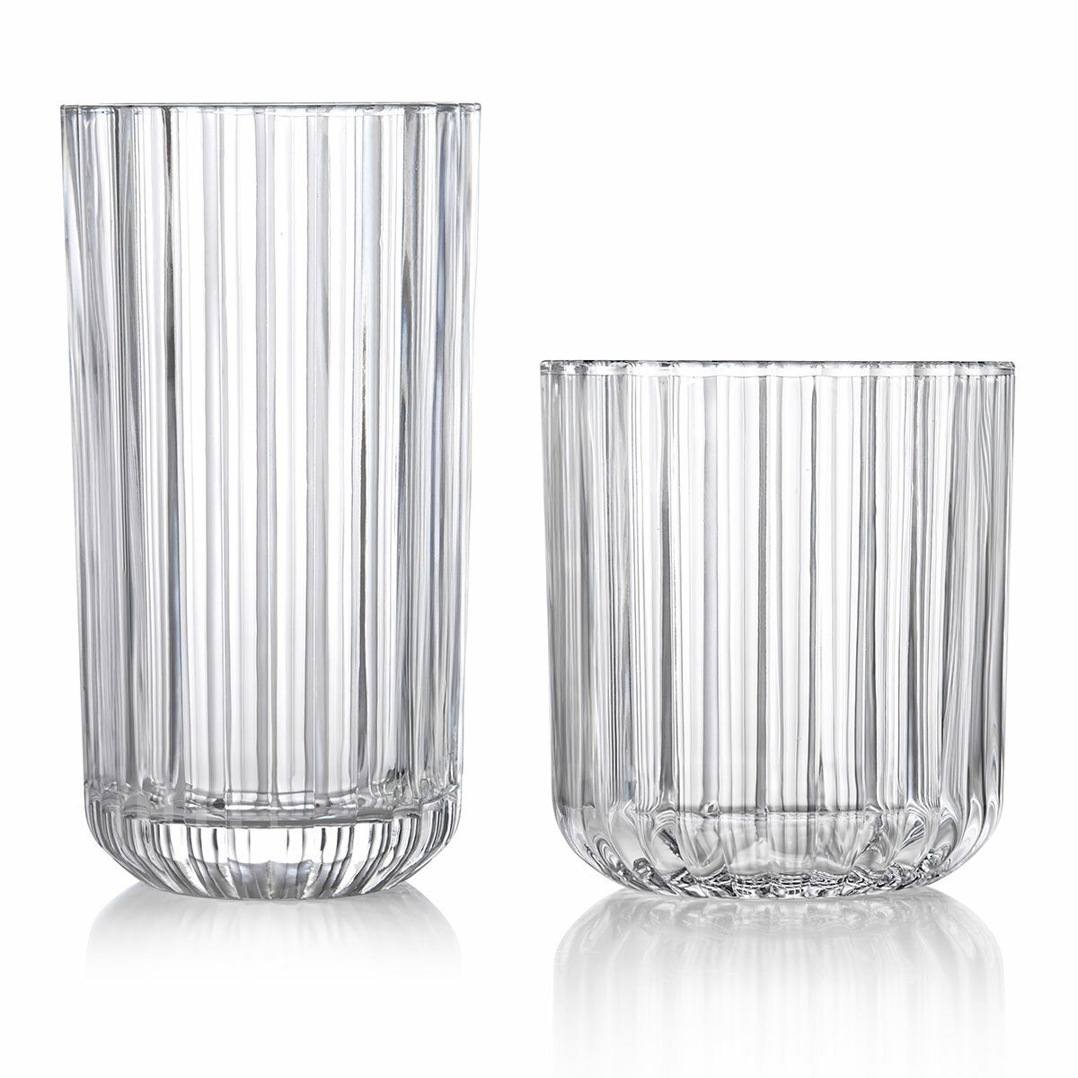 King Crystal Lotus drinkware set 16 pieces highball tumbler glasses (British brand)