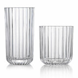 King Crystal Lotus drinkware set 16 pieces highball tumbler glasses (British brand)