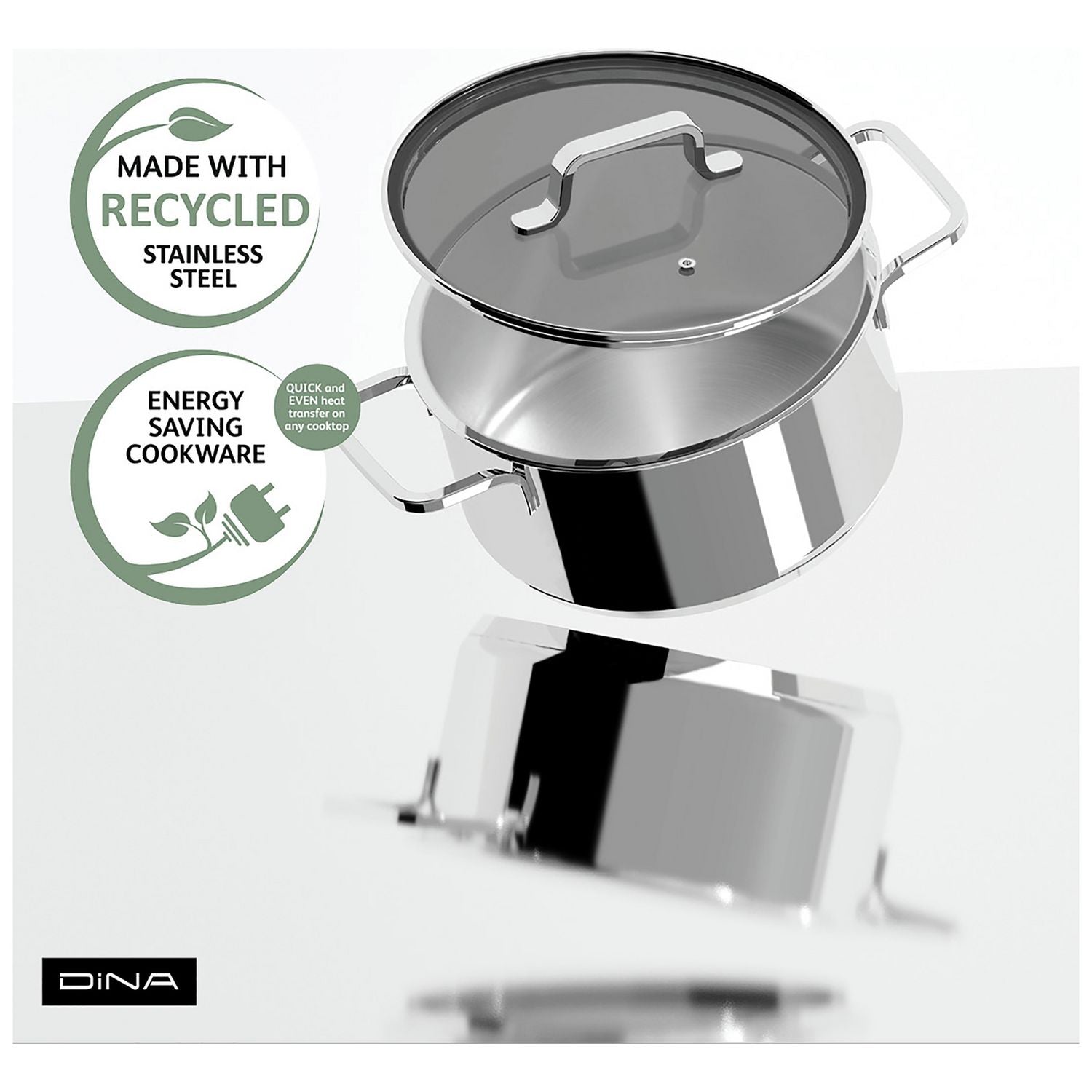 Berghoff Helix 4PC stainless steel cookware set - British product