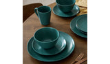 Argos Home Geo 16 piece dinner set in teal, UK version