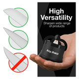 AnySharp black knife sharpener, imported from the UK