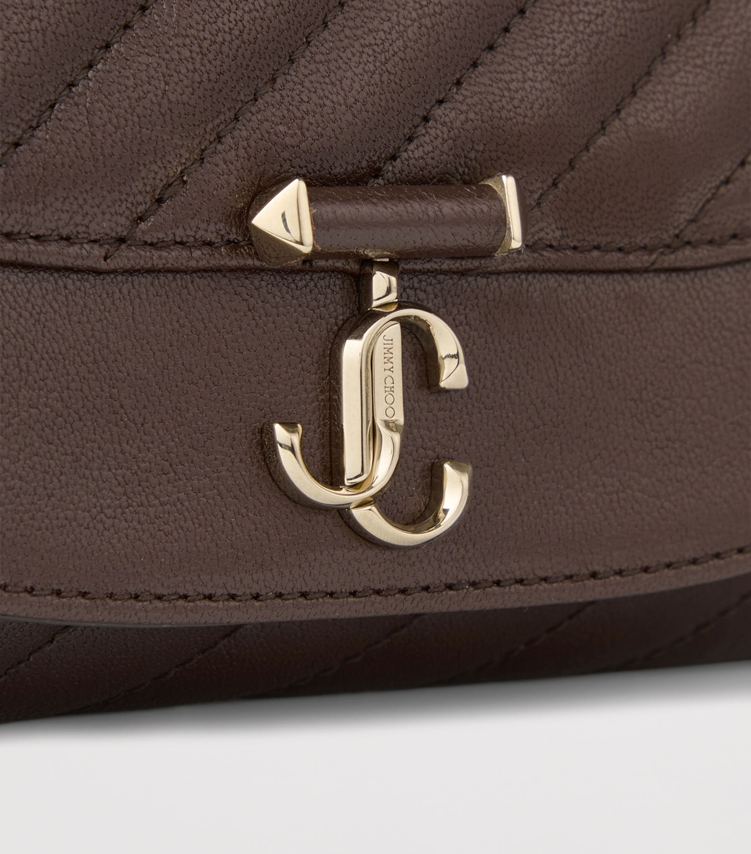 Jimmy Choo Curve wallet on chain lambskin bag (British brand)