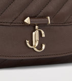 Jimmy Choo Curve wallet on chain lambskin bag (British brand)