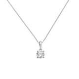 Revere 9ct white gold cubic zirconia pendant - British product