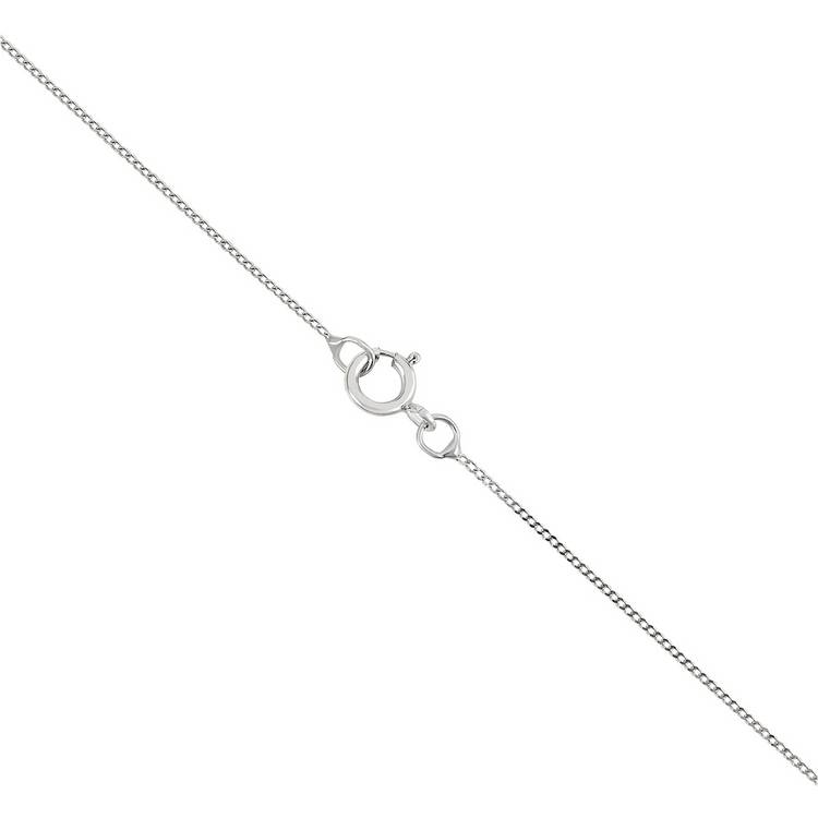 Revere 9ct white gold cubic zirconia pendant - British product