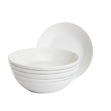 Home Essentials white porcelain pasta bowls set of 6, UK version