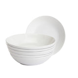 Home Essentials white porcelain pasta bowls set of 6, UK version