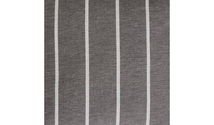 Habitat yarn dye stripe cushion charcoal 43x43cm, imported from the UK