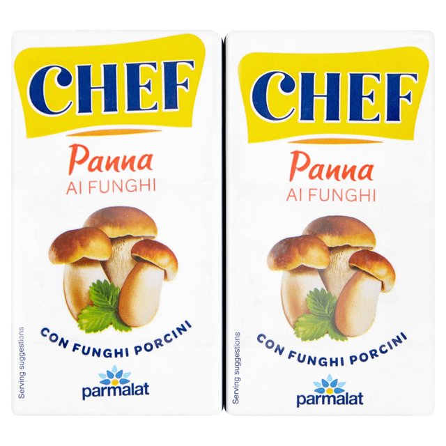 Chef Parmalat UHT Porcini Mushroom Cooking Cream   2 x 125ml GOODS M&S   