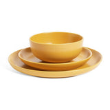 Habitat dinner set matte glaze mustard 12 piece, UK version