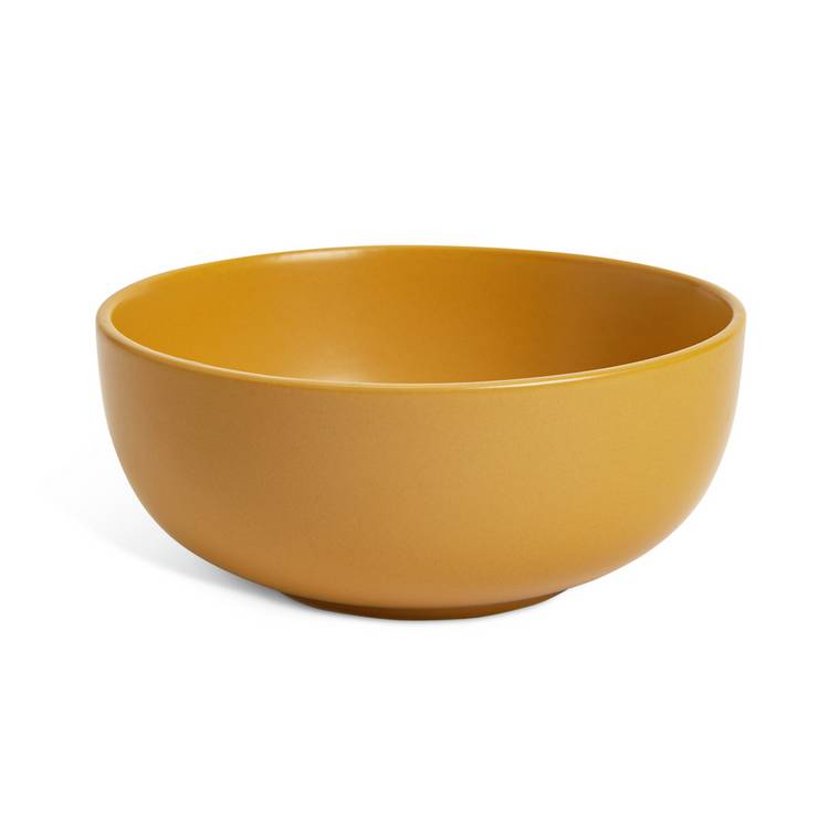 Habitat dinner set matte glaze mustard 12 piece, UK version