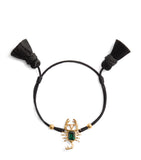 Valentino Garavani VLogo Scorpion bracelet gold-tone metal green gem, UK version
