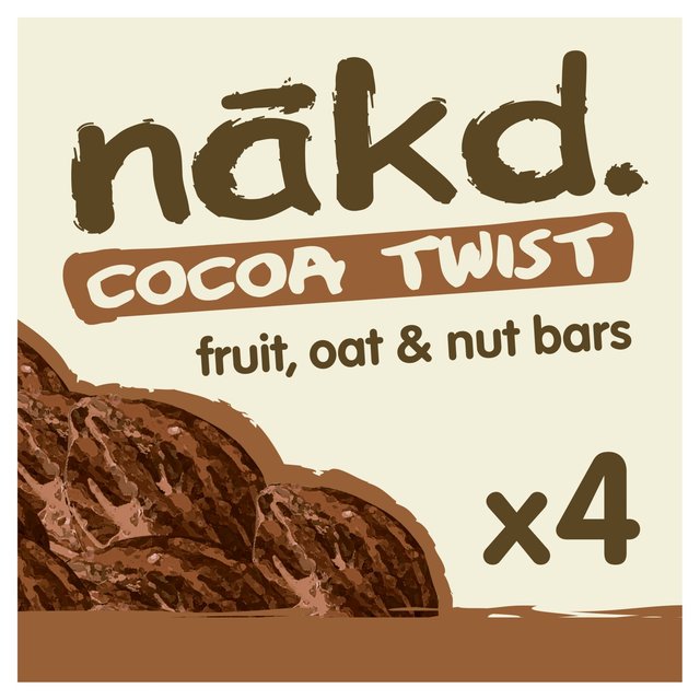 nakd. Cocoa Twist Fruit Nut & Oat Bars Multipack   4 x 30g