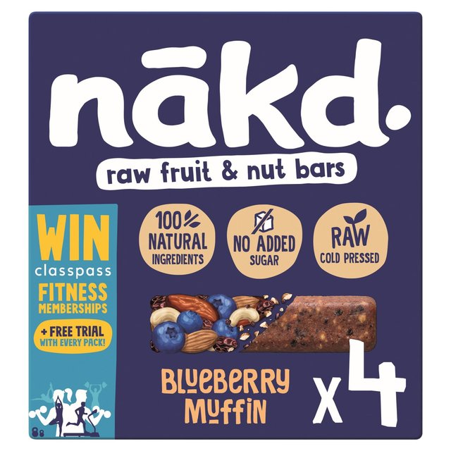 nakd. Blueberry Muffin Fruit & Nut Bars Multipack   4 x 35g GOODS M&S   