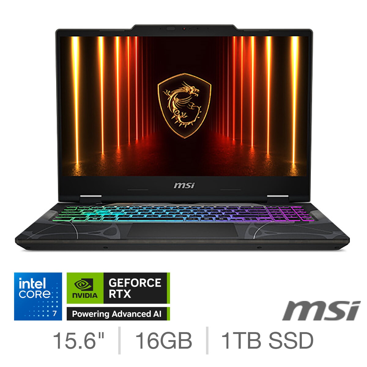 MSI Cyborg 15 black gaming laptop 15.6 inch, UK version