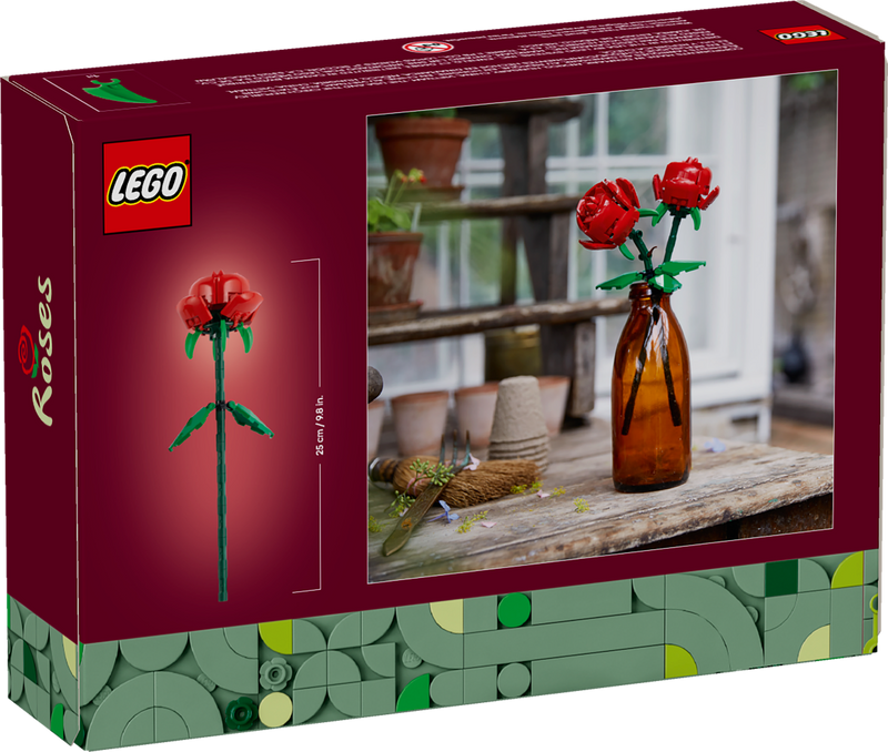 LEGO Roses Red Flower Set 120 Pieces, imported from the UK