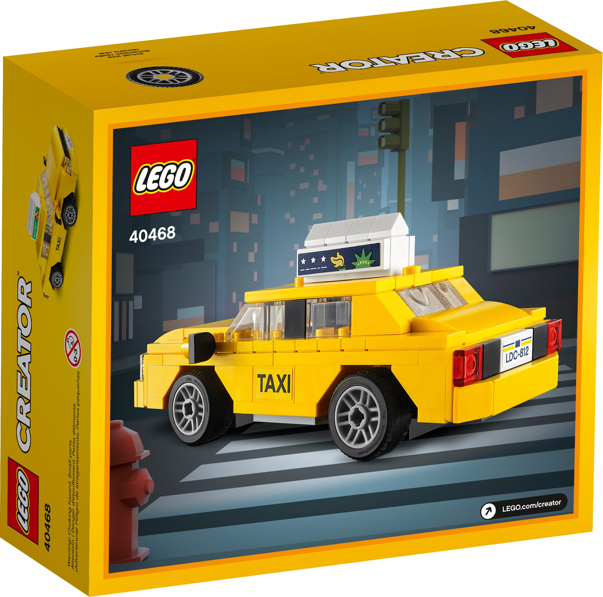 LEGO Yellow Taxi building set 124 Pieces (British brand)