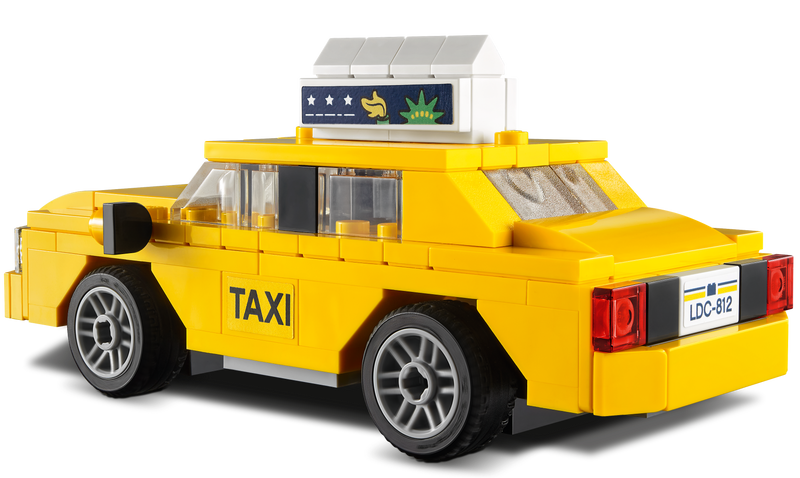 LEGO Yellow Taxi building set 124 Pieces (British brand)
