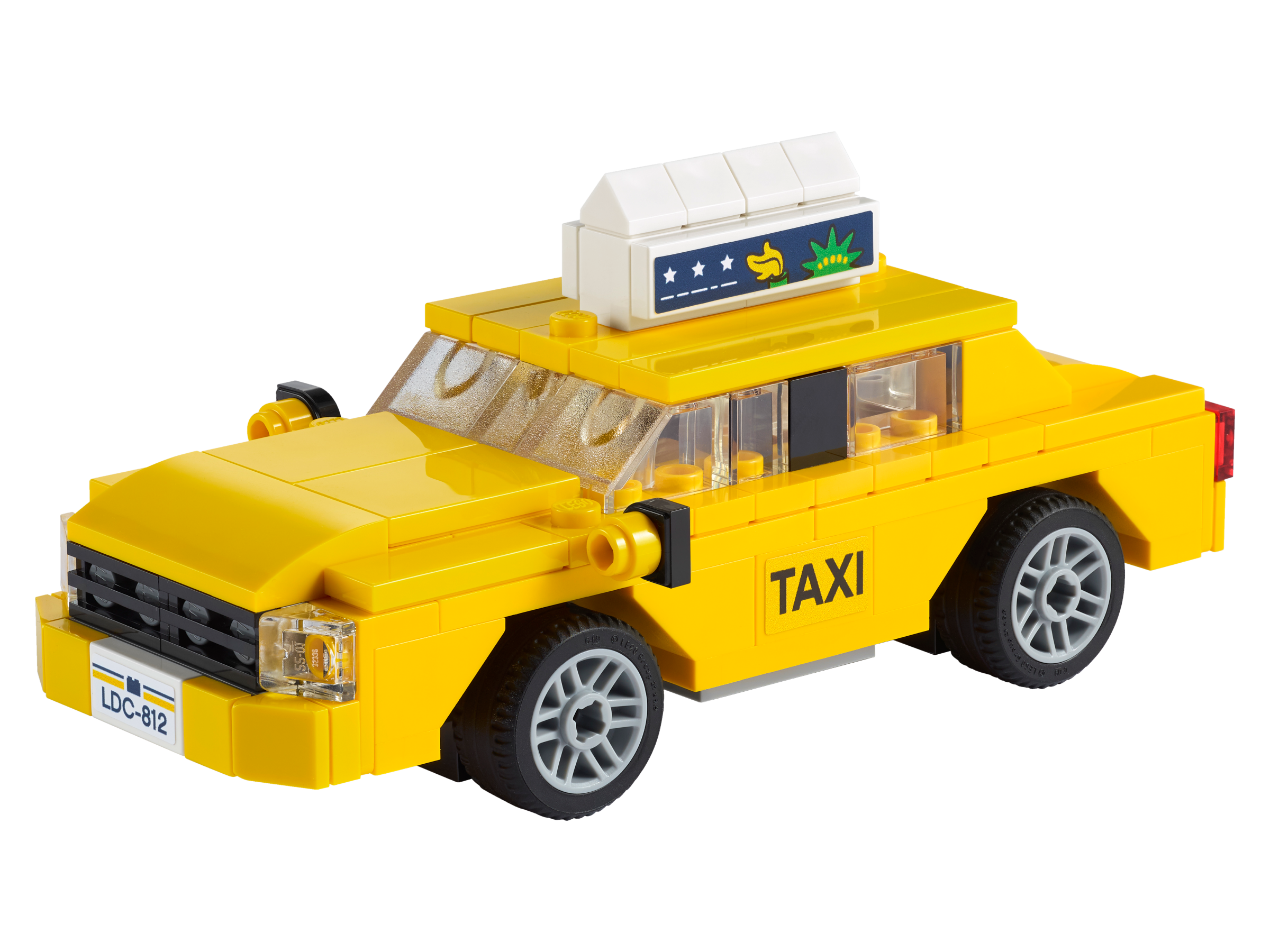 LEGO Yellow Taxi building set 124 Pieces (British brand)