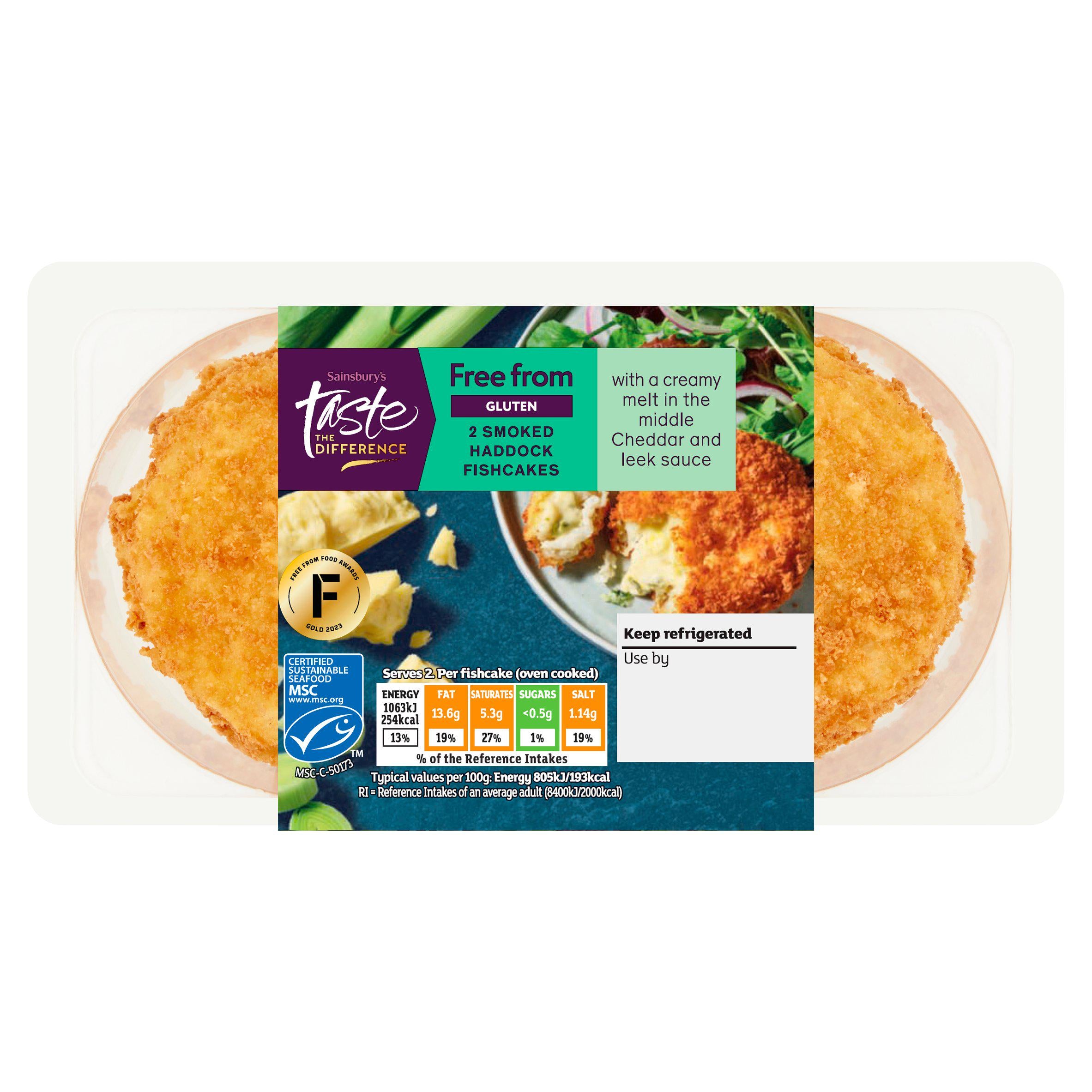 Sainsbury's Free From Melt in the Middle Smoked Haddock Fishcakes, Taste the Difference x2 GOODS Sainsburys   