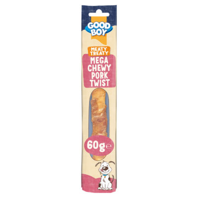 Good Boy Meaty Treat Mega Chewy Pork Twist Dog Treat 60g