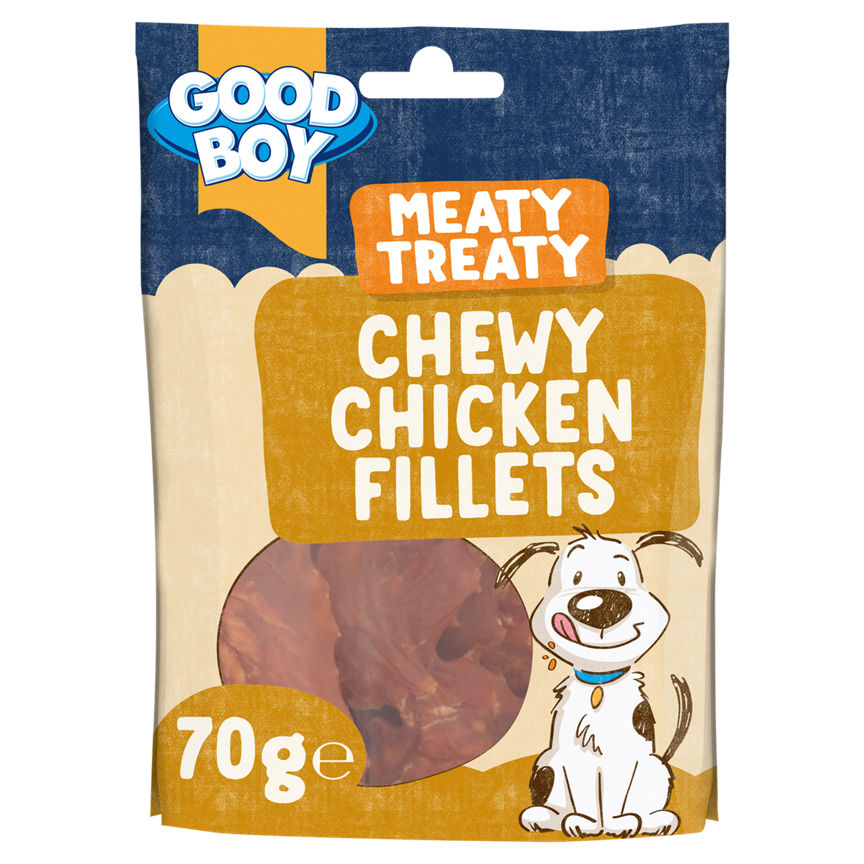 Good Boy Meaty Treaty Chewy Chicken Fillets 70g GOODS ASDA   