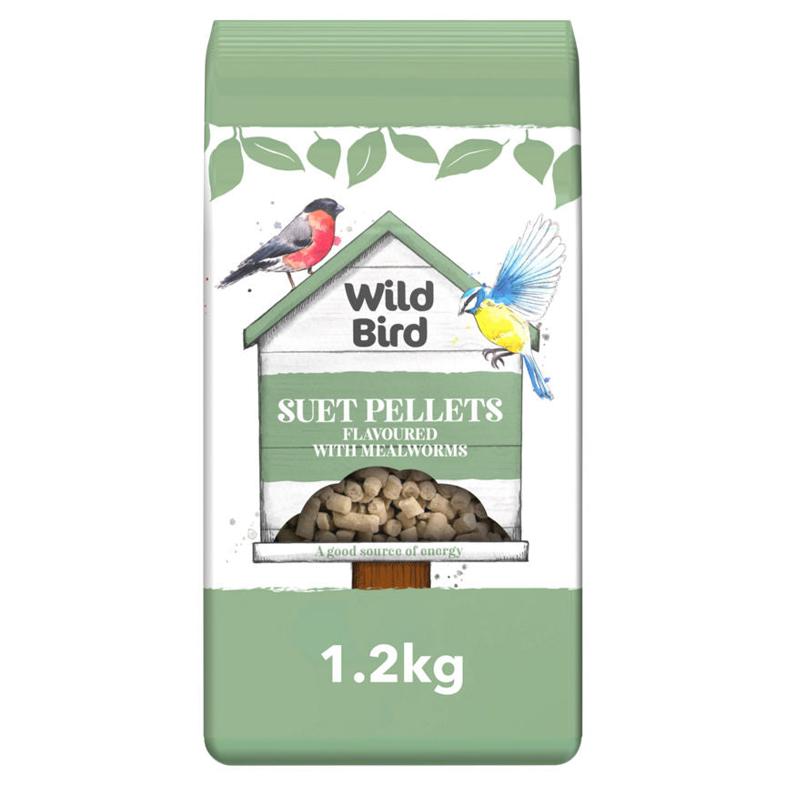 Wild Bird Suet Pellets Flavoured with Mealworms 1.2kg