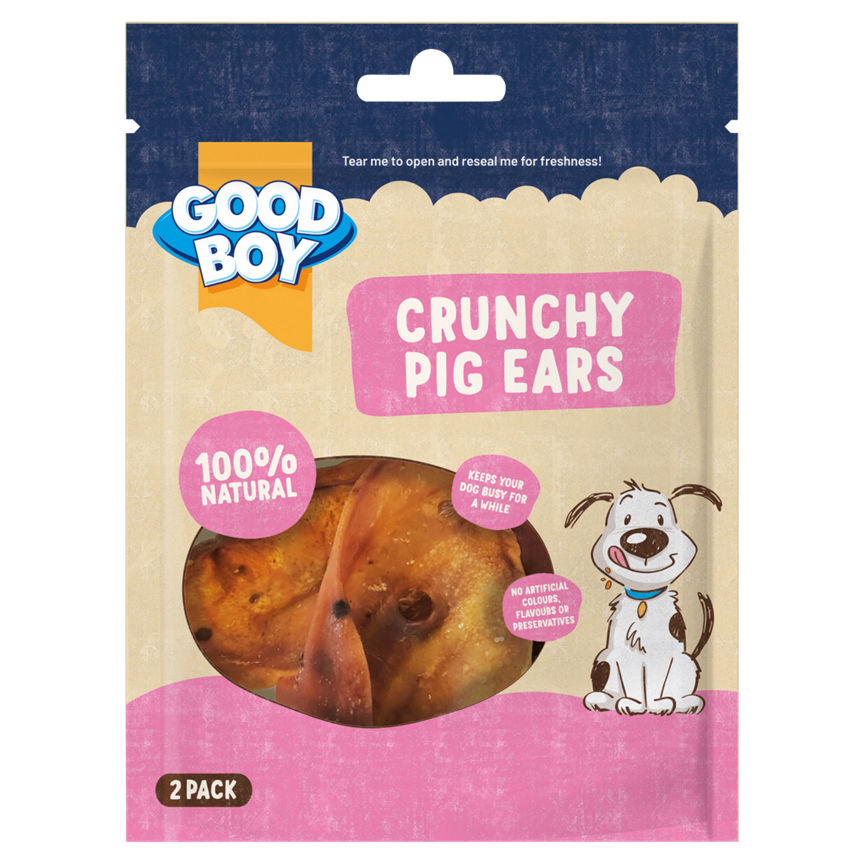 Good Boy 2 Crunchy Pigs Ears GOODS ASDA   