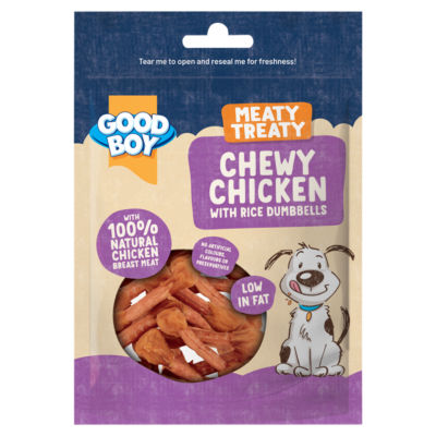 Good Boy chewy chicken rice dumbbells dog treats 80g (British brand)