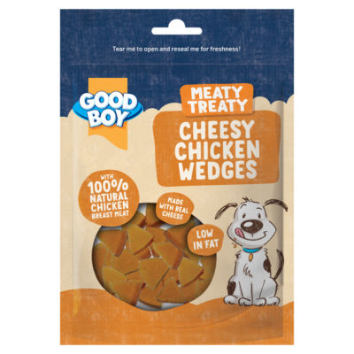 Good Boy dog treat Cheesy Chicken Wedges 80g, UK version