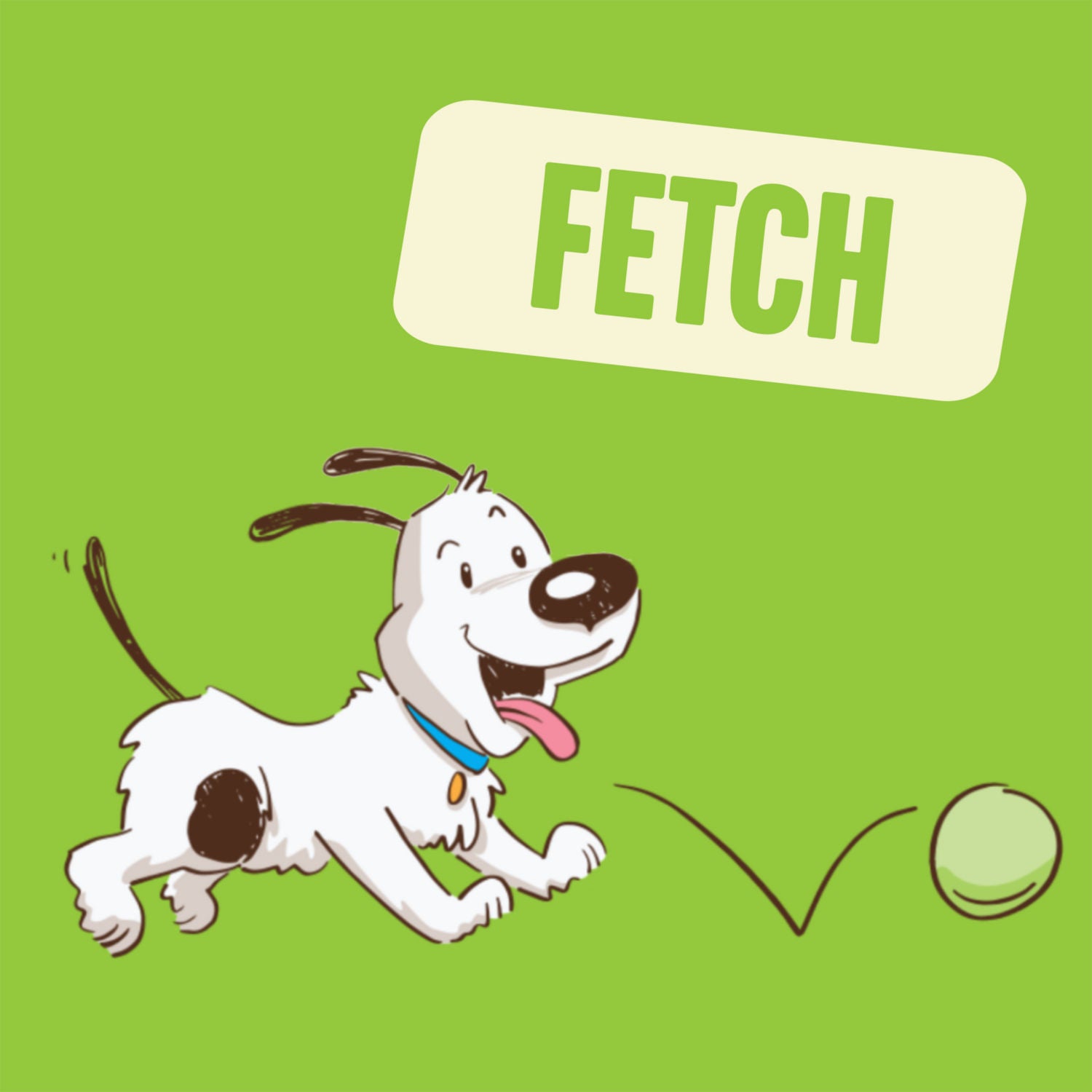 Good Boy dog toy fetch ball on rope - British product