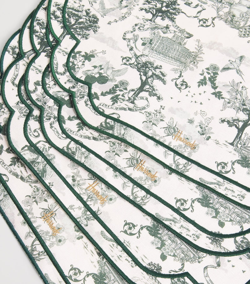 Harrods Cotton-Linen Toile Placemats Set of 4, UK version
