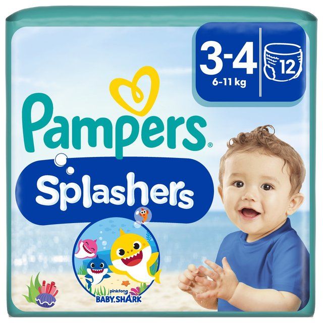 Pampers Splashers Swim Nappies Size 3-4 (6-11kg)   12 per pack GOODS M&S   