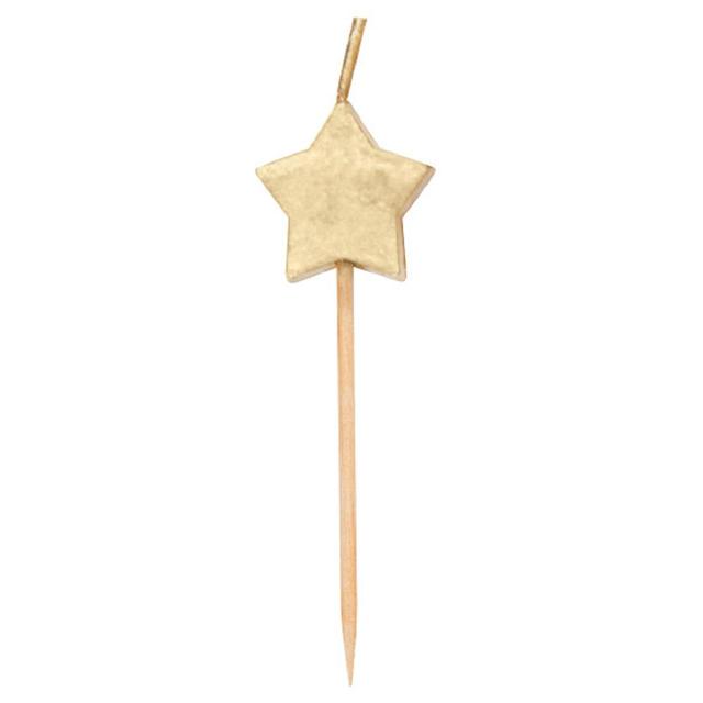 Gold Star Birthday Candles   6 per pack GOODS M&S   