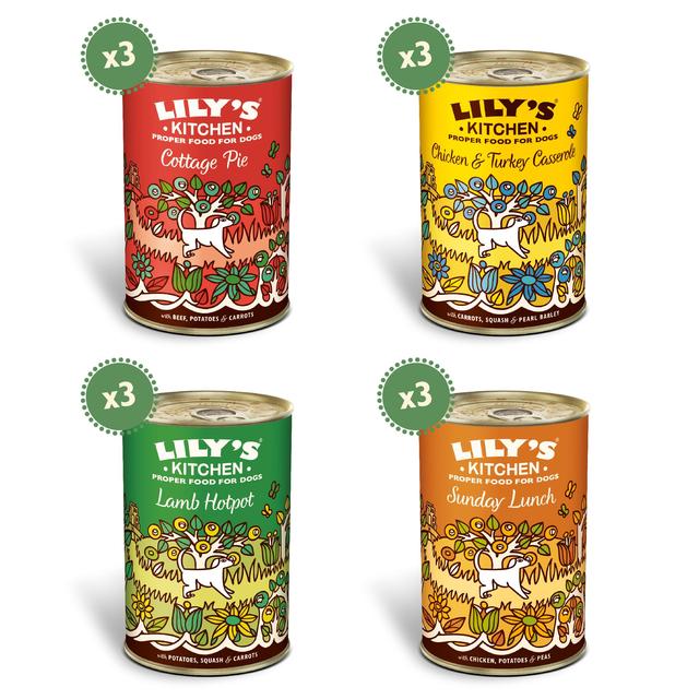 Lily's Kitchen Classic Recipes for Dogs Multipack   12 x 400g